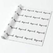 Papier Cadeau La calligraphie manuscrite simple de manuscrit (Déroulé)