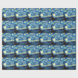 Papier Cadeau La célèbre peinture de Van Gogh, Nuit étoilée