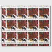 Papier Cadeau La chaîne japonaise attend Noël (Plat)