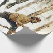 Papier Cadeau La chasse à l'orignal par Frederic Remington (Coin)