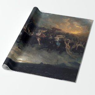 Papier Cadeau La chasse sauvage d'Odin, 1872 par Peter Nicolai A