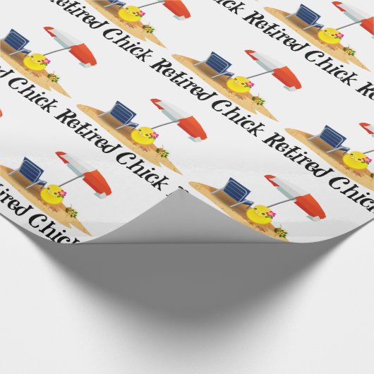 Papier Cadeau La Chick à la retraite sur la plage (Coin)