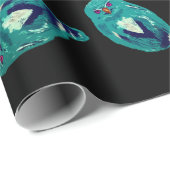 Papier Cadeau La chouette bleue (Coin rond)