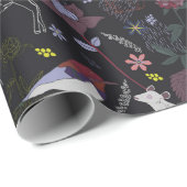 Papier Cadeau La collection de hérisson de renard de chevreuil a (Coin rond)