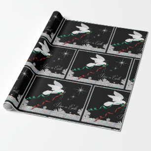 Papier Cadeau La Colombe Blanche Propage La Paix Sur Terre