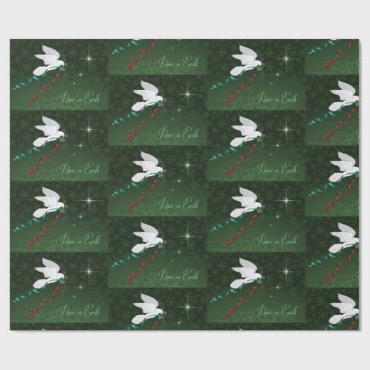 Papier Cadeau La Colombe Blanche Propage La Paix Sur Terre (Plat)
