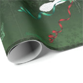 Papier Cadeau La Colombe Blanche Propage La Paix Sur Terre (Coin rond)