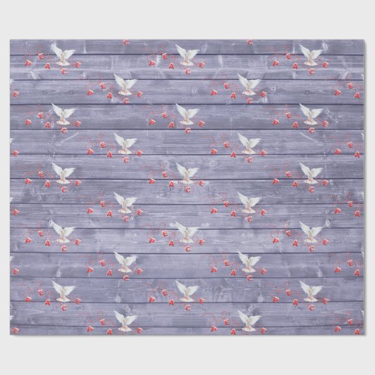 Papier Cadeau La colombe de Noël (Plat)