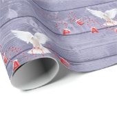 Papier Cadeau La colombe de Noël (Coin rond)