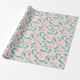 Papier Cadeau La colombe de Noël de la Paix Branche d'olivier ar