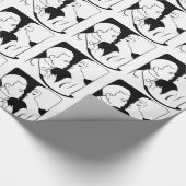 Papier Cadeau La conception noire et blanche d'art déco de (Coin)