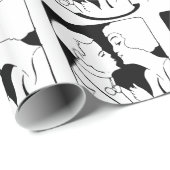 Papier Cadeau La conception noire et blanche d'art déco de (Coin rond)