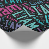 Papier Cadeau La conception nommée des textes de LIAM - changez (Coin)