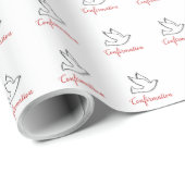 Papier Cadeau La confirmation de félicitations a plongé avec de (Coin rond)