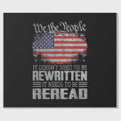 Papier Cadeau La Constitution américaine du drapeau doit être re (Plat)