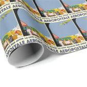 Papier Cadeau La Côte Basque Par Avion (Coin rond)