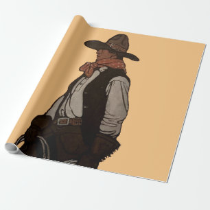 Papier Cadeau La couverture du magazine The Cowboy par NC Wyeth