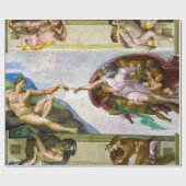 Papier Cadeau La création d'Adam par Michel-Ange (Plat)