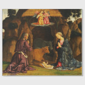 Papier Cadeau La crèche de Noël de la Sainte Famille (Plat)