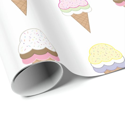 Papier Cadeau La Crème de glace (Coin rond)