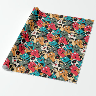 Papier Cadeau La Crowd of cats