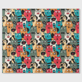 Papier Cadeau La Crowd of cats (Plat)