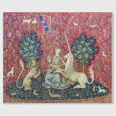 Papier Cadeau La Dame et la licorne, Vue (Plat)