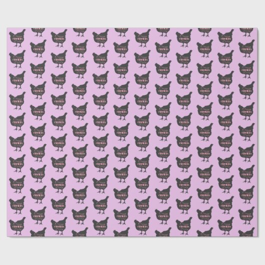 Papier Cadeau La dame folle du poulet (Plat)