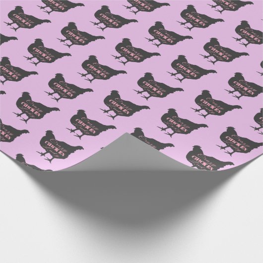 Papier Cadeau La dame folle du poulet (Coin)