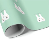 Papier Cadeau La dent heureuse de Kawaii (Coin rond)