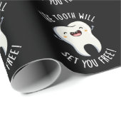 Papier Cadeau La Dent Vous Donnera Gratuitement Un Jeu Dentaire  (Coin rond)