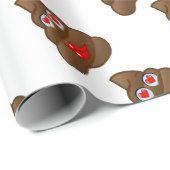 Papier Cadeau La dunette Emoji d'amour font face ! (Coin rond)