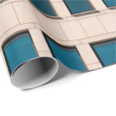 Papier Cadeau La façade du bâtiment moderne de forme rectangulai (Coin rond)