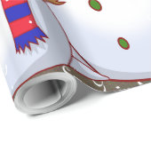 Papier Cadeau La famille Snowman - (Coin rond)