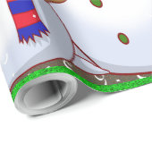 Papier Cadeau La famille Snowman - (Coin rond)