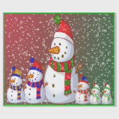 Papier Cadeau La famille Snowman - (Plat)