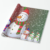 Papier Cadeau La famille Snowman - (Déroulé)