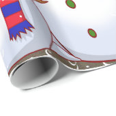 Papier Cadeau La famille Snowman - (Coin rond)