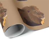 Papier Cadeau La faune du lion (Coin rond)