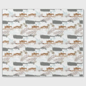 Papier Cadeau La ferme hivernale des Magnolias (Plat)