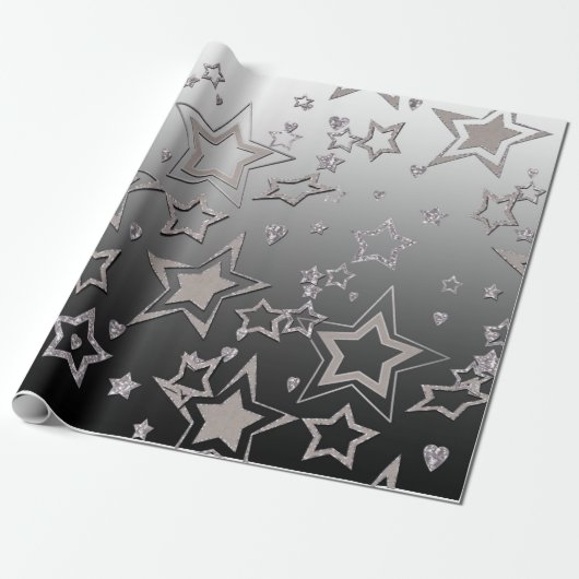Papier Cadeau La fête de Noël gradient paitter shine congras st (Déroulé)