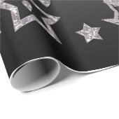 Papier Cadeau La fête de Noël gradient paitter shine congras st (Coin rond)