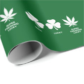 Papier Cadeau La fête drôle de Saint-Patrick pour les gars (Coin rond)