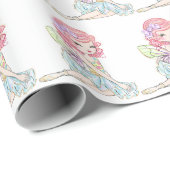 Papier Cadeau La Fille Fée (Coin rond)