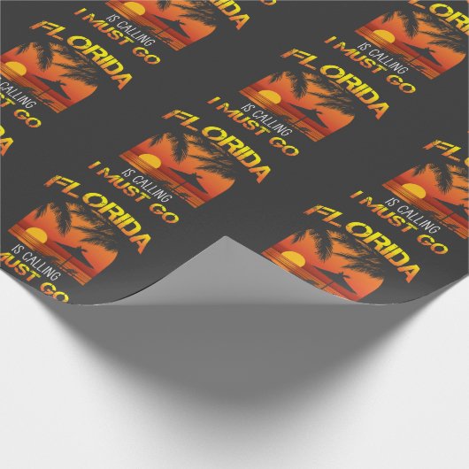 Papier Cadeau La Floride Appelle Les Vacanciers De Plage Été (Coin)