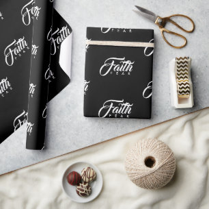 Papier Cadeau La foi au-dessus de la peur Noire