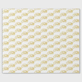 Papier Cadeau La foi sur la peur or et blanc (Plat)