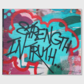 Papier Cadeau La force dans la vérité graffiti (Plat)
