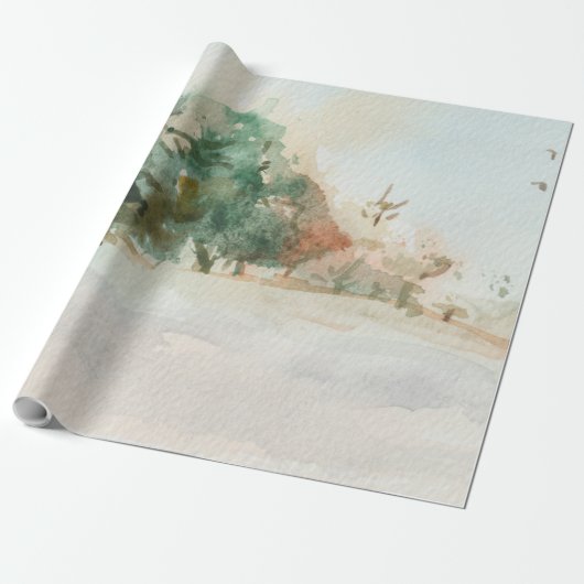Papier Cadeau La forêt d'hiver (Déroulé)