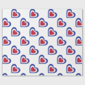 Papier Cadeau La France/coeurs Drapeau-inspirés français (Plat)